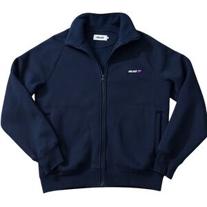 Palace Fleece Bonded Full Zip Jacket Navy Blue Mens Medium Streetwear